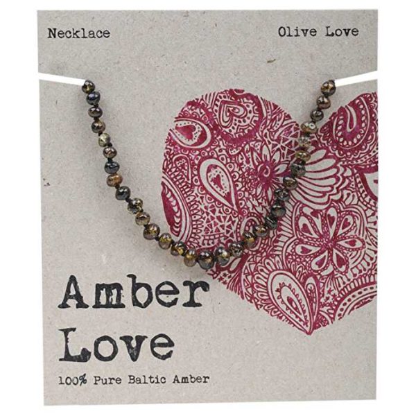 Amber Love Children s Necklace 100% Baltic Amber Olive 33cm Online