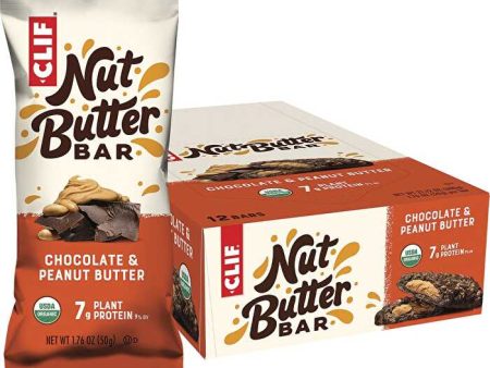 Clif Nut Butter Bar Chocolate & Peanut Butter 12x50g For Discount