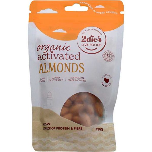 2die4 Live Foods Organic Activated Almonds 120g Online Sale