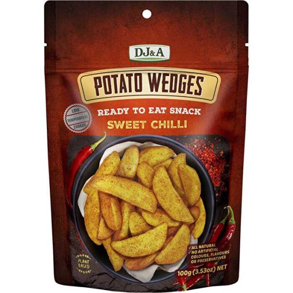 Dj&a Potato Wedges Sweet Chilli 9x100g on Sale