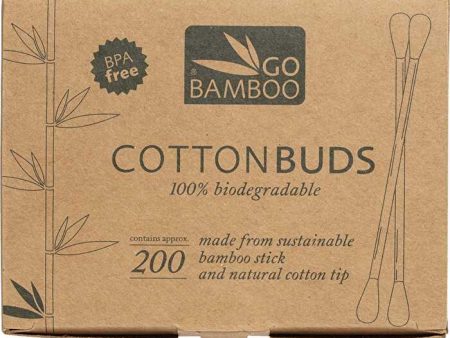 Go Bamboo Cotton Buds 100% Biodegradable 200pk Discount