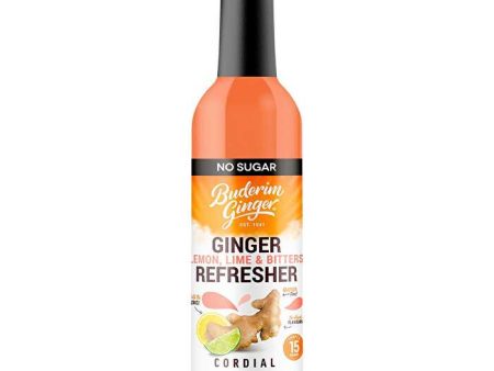 Buderim Ginger Ginger Lemon, Lime & Bitter Refresher Cordial No Sugar 750ml Hot on Sale