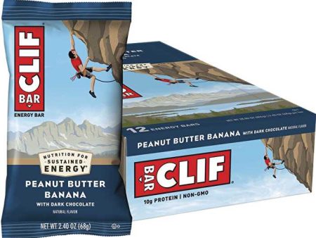 Clif Energy Bar Peanut Butter Banana with Dark Chocolate 12x68g on Sale