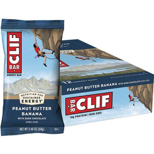 Clif Energy Bar Peanut Butter Banana with Dark Chocolate 12x68g on Sale